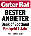Guter Rat: Bester Anbieter Festgeld (1 Jahr)