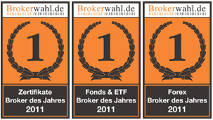 Fonds und ETF Broker des Jahres (Brokerwahl.de 2011)